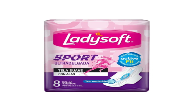 LADYSOFT SPORT ULTRADELGADA ALAS TOALLA HIGIENICA X 8 UNIDADES
